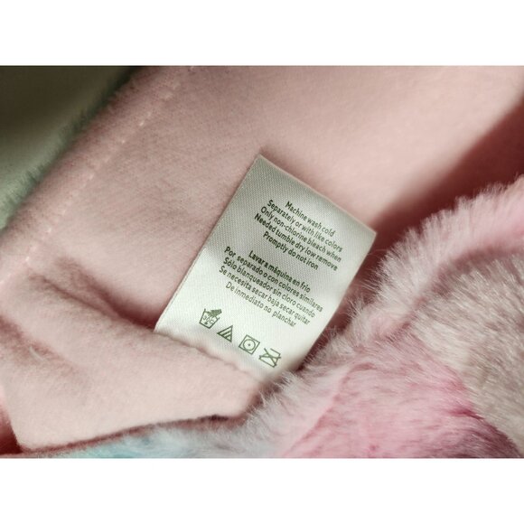 NWT 12-24 mo Hat & Mitten Set, Fluffy Fuzzy Rainbow Laura Ashley New - Picture 10 of 12